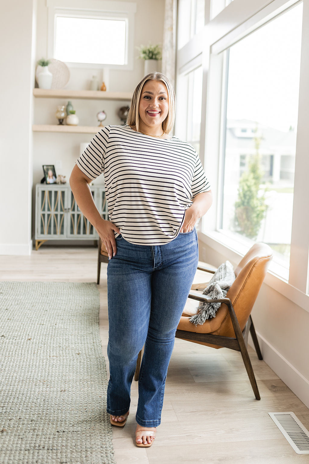 You're My Sweetheart Tie-Back Striped Top